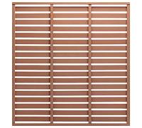 Plaque de clôture WPC 180 x 180 cm marron - Panneau horizontal en bois composite plastique pour ombrage de terrasse, protection contre le vent et les cloisons - Durable