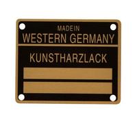 Plaque de code couleur pour Porsche 911, 912 et 930