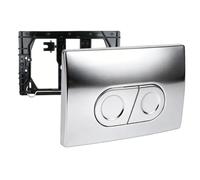 Plaque de commande à double poussoir pour WC Delta | Compatible avec les plaques de déclenchement Geberit des séries Delta 01, 25 et 35.