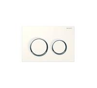 Plaque de Geberit Omega 20 Ronde 115085KH1 chromée/chromée satinée pour réservoirs Omega