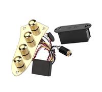 Plaque de commande de guitare 4 voies en métal pré-câblées - Boutons de faisceau de câblage standard