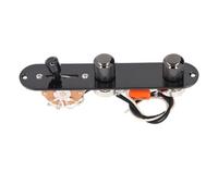 Plaque de commande de guitare chargée Préwirette 3 voies Interrupteur de lame en aluminium Black pour les pièces de guitare électrique Telecaster avec vis et tournevis