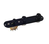Plaque de commande de guitare professionnelle entièrement équipée, interrupteur à lame 3 voies précâblé, potentiomètres à tige en cuivre, système de contrôle du volume et de la tonalité(Glossy black)
