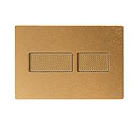 Plaque de commande de toilette TECEsolid 9240436 laiton brossé avec structure en diamant