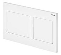Plaque de commande de toilettes Viega VfS 21 832483 8611.1 en plastique blanc mat