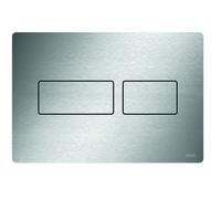 TECE TECEsolid WC plaque en acier inoxydable brossé 9240434 anti-empreintes digitales, 220x150x6mm, pour la technologie à double chasse d' eau