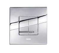 Wisa Delos Plaque de commande 16x16cm carré avec chasse d'eau double en plastique chrome brillant 8050415651