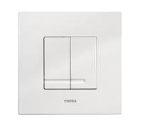 Wisa Delos Panneau de commande - carré - 16x16x1 - double chasse - plastique - blanc 8050415601