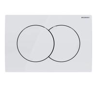 Geberit Bouton de chasse d'eau Delta01 pour WC Blanc 115.107.11.1