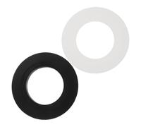 Plaque de Commande Double Bouton Toilette, Bague Adaptation 38mm Noire | Plastique Mat, Stabilise le Poussoir Couvercle du Réservoir, Installation Rapide pour Rénovation de Salle de Bain