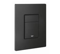 Grohe Even Plaque de commande double touche, Technologie anti-empreintes, Noir mat (38966KF0)