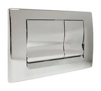 Plaque de commande double touche RIA réservoir encastré CESAME, chromée