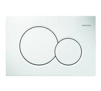 Plaque de commande double touche - Sigma 01 - blanc GEBERIT