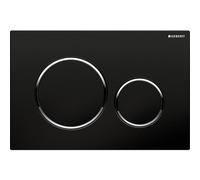 Geberit Sigma 20 Plaque de déclenchement 115882161 noir mat/noir, pour rinçage double touche, plastique de haute qualité