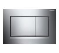 Plaque de commande double touche Sigma30 - noir mat laqué GEBERIT