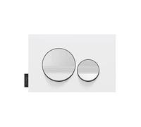 Jacob Delafon - Plaque de Commande WC Suspendu - Compatible bâtis-support Jacob Delafon - Touches Rondes - Plaque Blanc Mat, Touches Blanches - E20859-CP-MTC