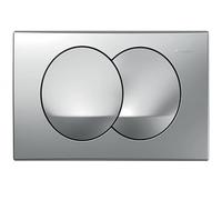 Plaque de commande Geberit Delta Zero, double touche, mat chromé