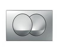 Plaque de commande Geberit Delta Zero, double touche, mat chromé