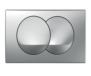 Plaque de commande Geberit Delta Zero, double touche, mat chromé