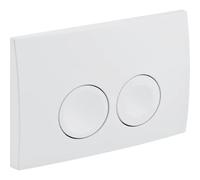 Plaque de commande Geberit Delta25 - chasse d'eau à 2 boutons - boutons ronds - blanc alpin 115.125.11.5