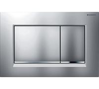 Geberit Plaque de fixation Sigma30 – Rinçage 2 quantités – Chromé mat, revêtement easy-to-clean