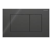 Plaque de commande Geberit Sigma40 - chasse d'eau à 2 boutons - carré - verre - noir 115.629.SJ.1