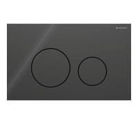 Plaque de commande Geberit Sigma40 - chasse d'eau à 2 boutons - rond - verre - noir 115.628.SJ.1