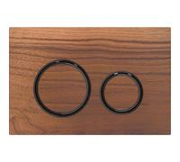 Plaque de commande Geberit Sigma50 - chasse d'eau à 2 boutons - rond - noir chrome/noyer américain 115.651.JX.1