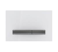 Geberit Sigma 50 blanc Plaque de recouvrement match1, plaque / bouton noir chromé, pour double chasse