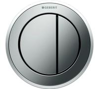 Plaque de commande Geberit Type10 avec commande frontale pour WC 10x10cm brillant / mat / brillant chrome 116.057.kh.1