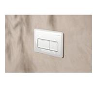 Plaque de commande Hansgrohe iFrame Original Q 66001450 pour double chasse d'eau, en plastique blanc