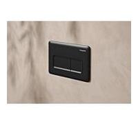 hansgrohe iFrame Original Q Plaques de déclenchement pour chasse d'eau à 2 quantités, 66001670, Couleur: noir mat