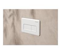 hansgrohe iFrame Original Q Plaques de déclenchement pour chasse d'eau à 2 quantités, 66001700, Couleur: Blanc mat