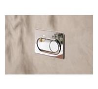 Plaque de commande Hansgrohe iFrame Original S 66002000 pour double chasse d'eau, en plastique chromé