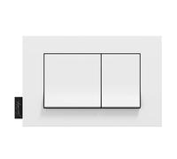 Plaque de commande JACOB DELAFON, double touches rectangulaires, Blanc brillant