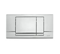 Plaque de commande murale RIVA DUO Schwab WC encastré double touche chromé