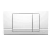 Plaque de commande murale - SCHWAB - RIVA DUO - 227179 - Double touche - Blanc - WC encastré