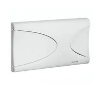 Plaque de commande murale TARGA double touche, WC encastré, blanche