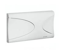 Plaque de commande murale TARGA double touche, WC encastré, blanche