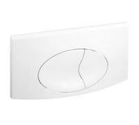 Plaque de commande murale WC encastré Regiplast double volume, blanche