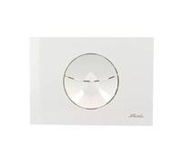 Plaque de commande Nicoll 709140 Goutte blanc 204,5x147mm épaisseur de cloison 16 à 75mm