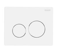 Siamp Plaque de commande Ingenio double sphère pour bâti-support Blanc