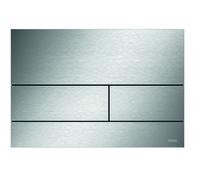 Tece Plaque de poussée WC TECEsquare II métal double chasse d'eau inox brossé anti-dactyloscopie