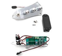 Plaque de commande pré-câblée chargée - Faisceau de câblage actif / passif - Kit de mise à niveau de préampli de basse commutable pour Fender Jazz Bass - Pièces de rechange pour guitare basse