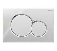 Geberit Sigma01 - Plaque de commande pour WC avec pour chasses d'eau à 2 volumes chrome ultra brillant / chrome mat