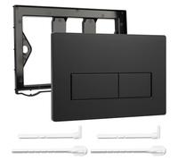 Plaque de Commande WC, Compatible avec Geberit Sigma 01/20/21/30/40/50, UP300 et UP320, avec Double Chasse, avec Leviers de Chasse et d'un Cadre d'Installation (Noir Mate)