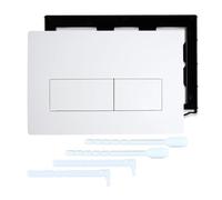 Plaque de commande WC compatible avec les plaques d'actionnement Geberit Sigma, séries UP300 & UP320, double chasse d'eau (blanc)