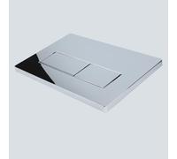 Plaque de commande WC compatible avec les plaques de commande Geberit Sigma, UP300 & UP320, double chasse (chromé)