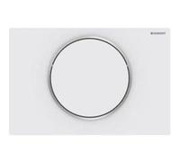 Plaque de fixation Geberit Sigma10 pour rinÃ§age et arrÃªt de la chasse deau, Coloris: laquÃ© blanc mat, revÃªtement easy-to-clean / poli - 115.758.JT.5