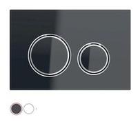 Geberit Sigma21 - Plaque de commande pour WC avec pour chasses d'eau à 2 volumes noir/black / chrome high gloss